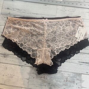 Carrie Amber Intimates Lace Boy Shorts Panties 3 Pack NWT